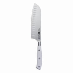 Santoku Knife 17.8 cm / 7" - Lunasol Premium Knife white