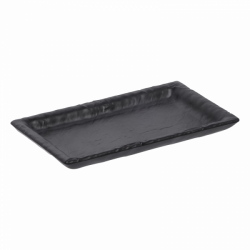Tray rectangle small 16,8 x 9,8 cm - Elements Melamin black (Flow)