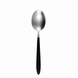 Dessert spoon - GAYA Exeter handle grey-black all satin