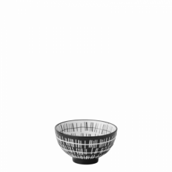 Cereal Bowl 10 cm - BASIC Dots Black Lunasol