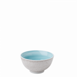Bowl 12 cm, 400 ml azul / sand glasur aussen - Elements color