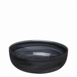 Bowl 21 cm - Elements Glass black sandblast