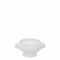 Soup Bowl 350 ml with Lion head handle - Lunasol Hotel porcelain uni white