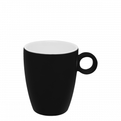 Kaffee-Obere 0.19 lt hoch - RGB schwarz gloss Lunasol