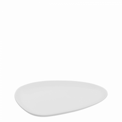 Flat plate 25.5 cm Triangle - Gaya Atelier white