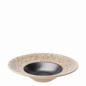 Pasta-/Gourmet Teller 27 cm - Gaya RGB Sand schwarz matt Lunasol