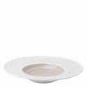 Gourmet plate deep 30 cm rocca / white outside - Gaya Atelier Perforated color