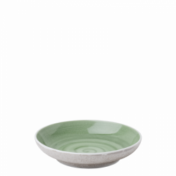 Coupe Plate 20 cm olive /sand glaze outside - Elements color