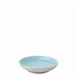 Coupe Plate 16 cm azul /sand glaze outside - Elements color