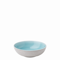 Plate deep Coupe / Bowl 18 cm azul /sand glaze outside - Elements Water color