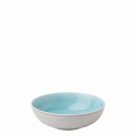 Plate deep Coupe / Bowl 18 cm azul /sand glaze outside - Elements Water color
