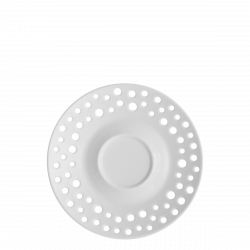 Coffee/Tea Saucer 15 cm - FLOW Perforated white