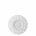 Mocca Saucer 12.5 cm - FLOW Perforated white