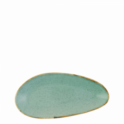 Plate oval 25 cm - Gaya Sand turquoise Lunasol