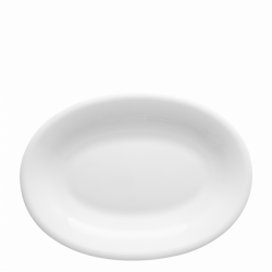 Plate oval 28 cm - Chic Relief white