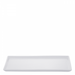 Rectangular Plate 30 x 17.5 cm - Buffet Lunasol uni white