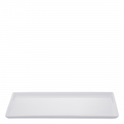 Rectangular Plate 35.5 x 21 cm - Buffet Lunasol uni white