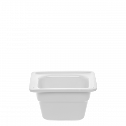 GN - 1/6 - 176x162x100mm - Buffet Lunasol Hartporzellan uni weiss