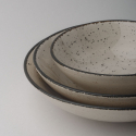Bowl Ø 21.5 cm H: 5.5 cm - Gaya Atelier light grey speckled