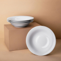 Plate deep Coupe Relief 23 cm - Chic Relief white