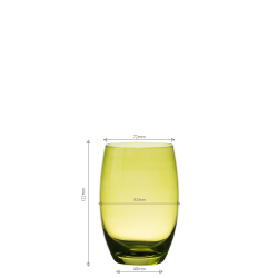 Tumbler Barrel 460 ml green - Optima Glas Lunasol color