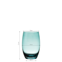 Tumbler Barrel 460 ml turquoise - Optima Glas Lunasol color