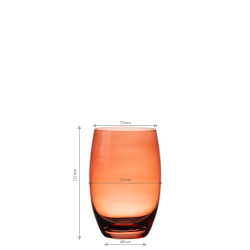 Tumbler Barrel 460 ml rot - Optima Glas Lunasol color