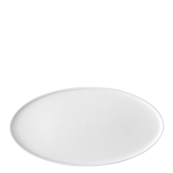 Plate flat oval U-Coupe 35.5 x 18 cm - Gaya Atelier white