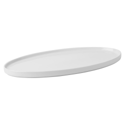 Plate flat oval U-Coupe 35.5 x 18 cm - Gaya Atelier white