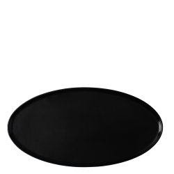 Teller flach oval U-Coupe 35.5 x 18 cm - Gaya Atelier black