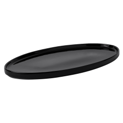 Plate flat oval U-Coupe 35.5 x 18 cm - Gaya Atelier black