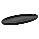 Plate flat oval U-Coupe 35.5 x 18 cm - Gaya Atelier black