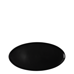 Plate flat oval U-Coupe 30.5 x 15.5 cm - Gaya Atelier black