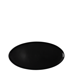 Teller flach oval U-Coupe 30.5 x 15.5 cm - Gaya Atelier black