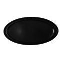 Plate flat oval U-Coupe 30.5 x 15.5 cm - Gaya Atelier black