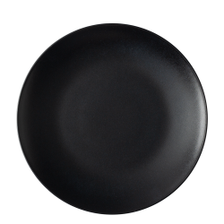 Flat plate 27 cm Set 4-pcs. - BASIC Lunasol black matt