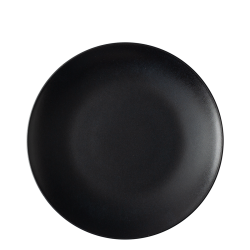 Flat plate 24 cm Set 4-pcs. - BASIC Lunasol black matt
