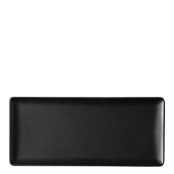 Plate rectangular 24 x 13 cm - BASIC Lunasol black matt
