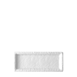 Tray rectange medium 24.4 x 9.8 cm - Elements Melamin white (Flow)