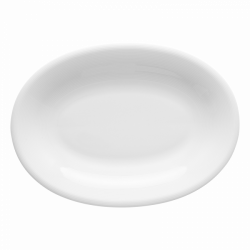 Plate oval 33 cm - Chic Relief white