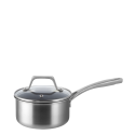 Saucepan Ø 14 cm, H: 7.5 cm with glass lid - Sirius Terra Triply Lunasol