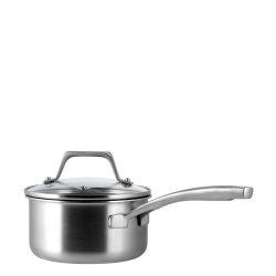 Saucepan Ø 14 cm, H: 7.5 cm with glass lid - Sirius Terra Triply Lunasol