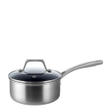 Saucepan Ø 16 cm, H: 7.5 cm with glass lid - Sirius Terra Triply Lunasol