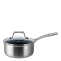 Saucepan Ø 18 cm, H: 11 cm with glass lid - Sirius Terra Triply Lunasol