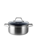 Kasserolle Ø 20 cm, H: 9.5 cm mit Glasdeckel - Sirius Terra Triply Lunasol