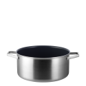 Casserole Ø 24 cm, H: 11 cm with glass lid - Sirius Terra Triply Lunasol