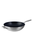Wok Ø 30 cm, H: 8.5 cm with glass lid - Sirius Terra Triply Lunasol