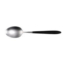 Table Spoon - GAYA Exeter handle grey-black all satin Table Spoon - GAYA Exeter handle grey-black all satin