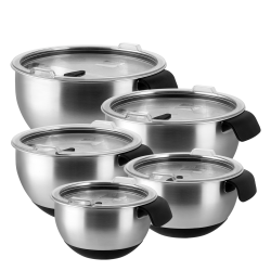 Mixing Bowl Set, Stainless Steel (CNS), 10-piece - Basic Kitchen