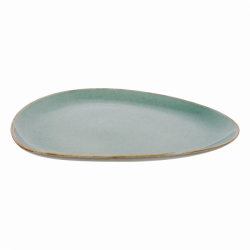 Plate oval 30 cm triangle - Gaya Sand turquoise Lunasol